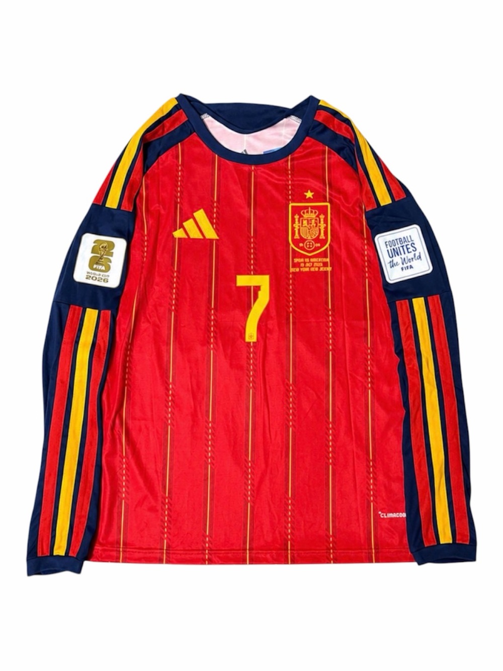 2026 world cup Spain final home kit w final patch. Ferran Torres soccer jersey
